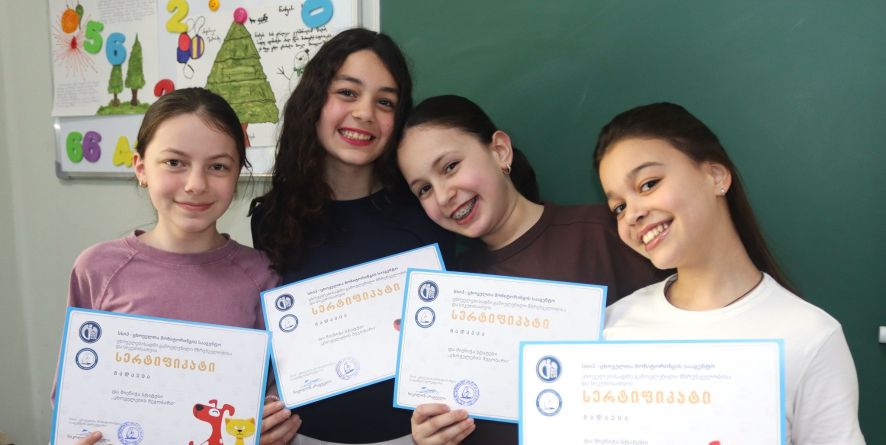სააგენტოს წარმომადგენლები ამჯერად 55-ე საჯარო სკოლას ესტუმრნენ